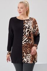 Женская блузка с узорами из телячьего меха O184-46 цена и информация | Женские блузки, рубашки | pigu.lt
