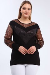 Palaidinė moterims F2376, juoda kaina ir informacija | Palaidinės, marškiniai moterims | pigu.lt