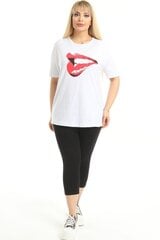 Белая женская хлопковая футболка R145-BA-48 цена и информация | Женские футболки | pigu.lt