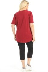 Marškinėliai moterims R145-RA-46, raudoni kaina ir informacija | Palaidinės, marškiniai moterims | pigu.lt