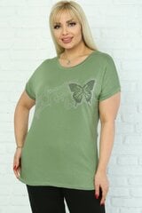 Зеленая блузка с короткими рукавами S969-HA-44 цена и информация | Женские блузки, рубашки | pigu.lt