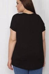 Черная вискозная рубашка женская C753-JU-46 цена и информация | Женские блузки, рубашки | pigu.lt