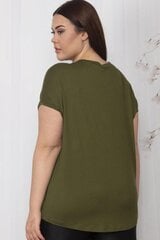 Рубашка цвета хаки с цветочным карманом C753-HA-46 цена и информация | Женские блузки, рубашки | pigu.lt