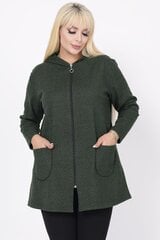 Bluzonas moterims F4056, žalias kaina ir informacija | Džemperiai moterims | pigu.lt