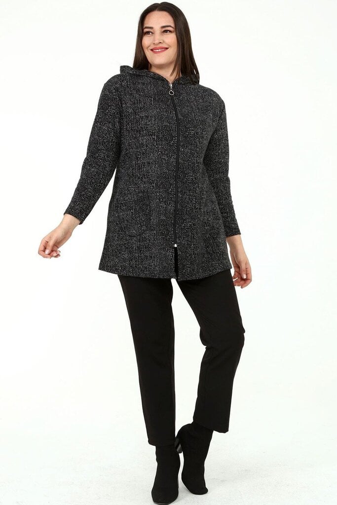 Bluzonas moterims F2348, pilkas kaina ir informacija | Džemperiai moterims | pigu.lt