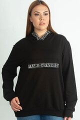 Bluzonas moterims C614-42, juodas kaina ir informacija | Džemperiai moterims | pigu.lt