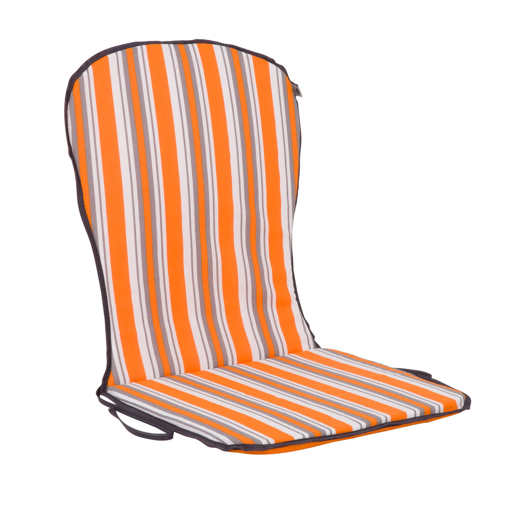 Kėdės pagalvė Patio Gam, oranžinė/balta kaina ir informacija | Pagalvės, užvalkalai, apsaugos | pigu.lt