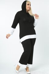 Черный костюм для отдыха из вискозы. V444-J-44 цена и информация | Женские костюмы | pigu.lt