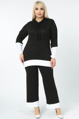 Черный костюм для отдыха из вискозы. V444-J-44 цена и информация | Женские костюмы | pigu.lt