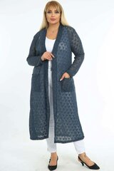 Kardiganas moterims L258, mėlynas kaina ir informacija | Megztiniai moterims | pigu.lt