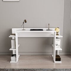 Stalas Asir, 122,7x77x45 cm, baltas kaina ir informacija | Kompiuteriniai, rašomieji stalai | pigu.lt