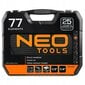 Neo Tools 77 vnt įrankių rinkinys kaina ir informacija | Mechaniniai įrankiai | pigu.lt