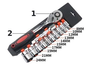 Įrankių rinkinys 12 vnt. kaina ir informacija | Mechaniniai įrankiai | pigu.lt