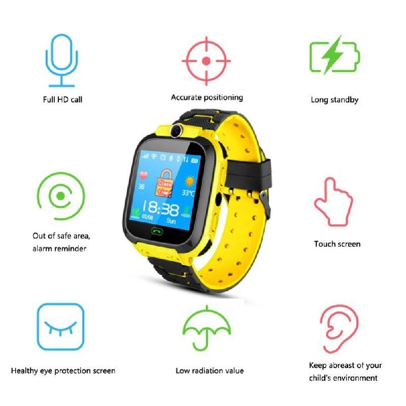 Q12 Yellow цена и информация | Išmanieji laikrodžiai (smartwatch) | pigu.lt