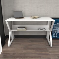 Стол Asir, 120х72,8х60 см, белый цена и информация | Компьютерные, письменные столы | pigu.lt