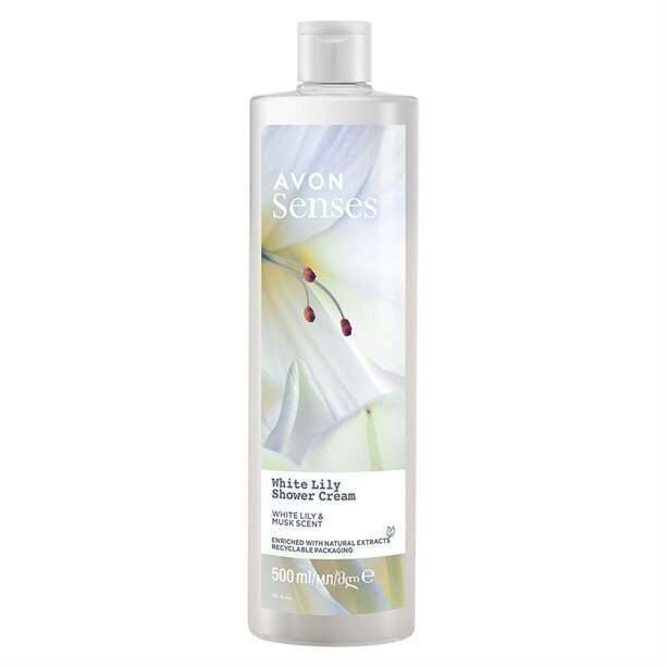 Dušo želė su lelijos ir muskuso aromatu Avon White Lily, 500 ml kaina ir informacija | Dušo želė, aliejai | pigu.lt