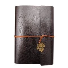 Užrašų knygelė odiniu viršeliu, juoda kaina ir informacija | Kitos originalios dovanos | pigu.lt