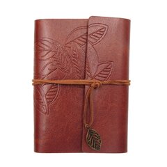 Užrašų knygelė odiniu viršeliu, ruda kaina ir informacija | Kitos originalios dovanos | pigu.lt