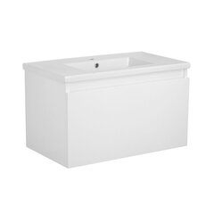 Шкаф для ванной комнаты Lapeyre Tiroir 80 с умывальником Lima Blanc 80, белый цвет цена и информация | Шкафчики для ванной | pigu.lt