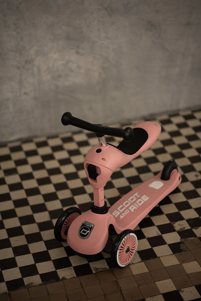 Triratis paspirtukas Scoot and Ride, rožinis kaina ir informacija | Paspirtukai | pigu.lt