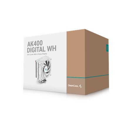 Deepcool AK400 Digital WH R-AK400-WHADMN-G kaina ir informacija | Procesorių aušintuvai | pigu.lt