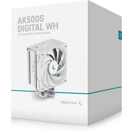 Deepcool AK500S Digital WH R-AK500S-WHADMN-G kaina ir informacija | Procesorių aušintuvai | pigu.lt