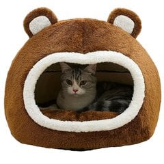 Guolis - namelis katėms Smurf, rudas kaina ir informacija | Guoliai, pagalvėlės | pigu.lt