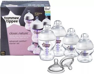 Buteliukų ir žindukų rinkinys Tommmee Tippee Advanced, 0 mėn+ цена и информация | Бутылочки и аксессуары | pigu.lt