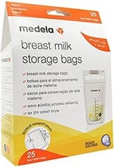 Maišeliai pieno saugojimui Medela, 25 vnt. kaina ir informacija | Pientraukiai | pigu.lt