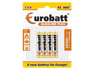 Батарейки AAA CELLS 4 шт. EUROBATT R3 цена и информация | Батарейки | pigu.lt