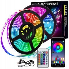 VADOVAUJAMA JUOSTA 5 M RGB 5050 NUOTOLINIO VALDYMO "BLUETOOTH" TAIKYMO RINKINYS kaina ir informacija | LED juostos | pigu.lt