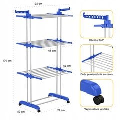 XXL SULANKSTOMŲ DRABUŽIŲ STOVAS DŽIOVINTUVAS kaina ir informacija | Skalbinių džiovyklos ir aksesuarai | pigu.lt