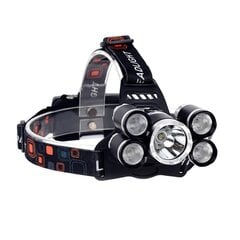 galingas priekinis žibintas 5x LED CREE XM-L T6 priekinis žibintas kaina ir informacija | Žibintuvėliai, prožektoriai | pigu.lt