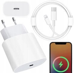 GREITASIS ĮKROVIKLIS USB C 20W + KABELIS IPHONE 1M kaina ir informacija | Krovikliai telefonams | pigu.lt