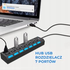 Splitter 7 Port kaina ir informacija | Adapteriai, USB šakotuvai | pigu.lt