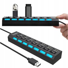 Splitter 7 Port kaina ir informacija | Adapteriai, USB šakotuvai | pigu.lt