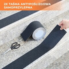 Neslystanti laiptų kiliminė lipni juosta universali 2x 5M juoda kaina ir informacija | Mechaniniai įrankiai | pigu.lt