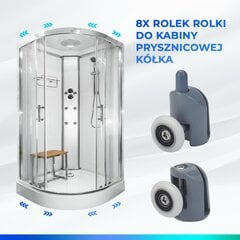 Ролики SHOWER CAB 24 мм, WHEELS 8 шт., KIT цена и информация | Аксессуары для ванн, душевых кабин | pigu.lt