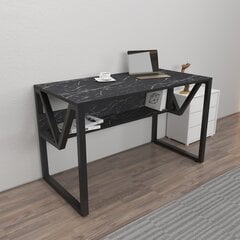 Стол Asir, 120х72,8х60 см, черный цена и информация | Компьютерные, письменные столы | pigu.lt