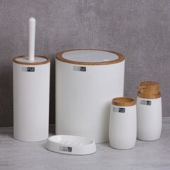Набор аксессуаров для ванной комнаты Cai, 5 предметов белого цвета цена и информация | Набор акскссуаров для ванной | pigu.lt