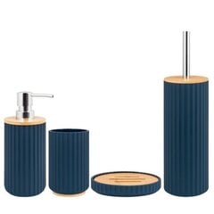 Набор аксессуаров для ванной комнаты Magicna-Bathroom 4 элемента, оттенки синего цена и информация | Аксессуары для ванной комнаты | pigu.lt