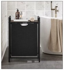 Корзина для белья Vasagle 65л, черный, графит, оттенки коричневого и бежевого цена и информация | Набор акскссуаров для ванной | pigu.lt