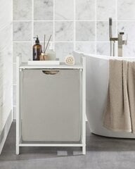 Корзина для белья Muf-Art 65л отдельностоящая, белая цена и информация | Набор акскссуаров для ванной | pigu.lt