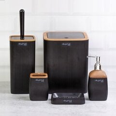 Набор аксессуаров для ванной комнаты Okyanus, 5 предметов, черный цена и информация | Набор акскссуаров для ванной | pigu.lt