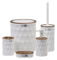 Набор Okyanus из 5 аксессуаров для ванной комнаты, белый, оттенки коричневого и бежевого. цена и информация | Аксессуары для ванной комнаты | pigu.lt