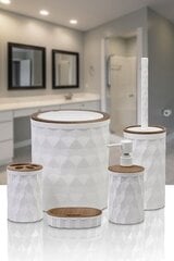 Набор Okyanus из 5 аксессуаров для ванной комнаты, белый, оттенки коричневого и бежевого. цена и информация | Аксессуары для ванной комнаты | pigu.lt
