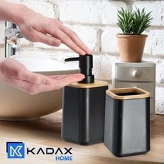 Kadax K7815 vonios reikmenų rinkinys 2 vnt. juodos spalvos kaina ir informacija | Vonios kambario aksesuarai | pigu.lt