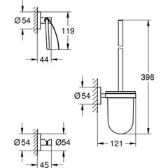 Комплект аксессуаров для ванной комнаты Grohe, 3 элемента, хром цена и информация | Аксессуары для ванной комнаты | pigu.lt