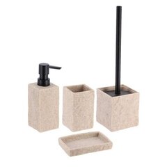 Tendance rinkinys iš 4 vonios reikmenų rudų ir smėlio atspalvių kaina ir informacija | Vonios kambario aksesuarai | pigu.lt