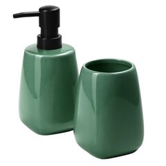 Kadax 2 žalių atspalvių vonios reikmenų rinkinys kaina ir informacija | Vonios kambario aksesuarai | pigu.lt